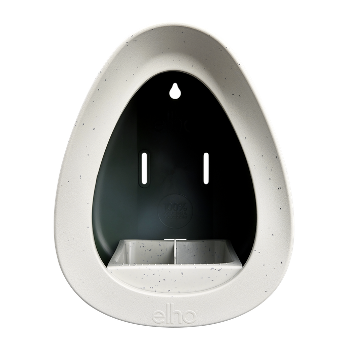 essential mangeoire à oiseaux 18cm gris fibreux